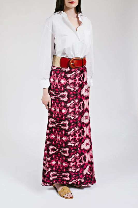 Wild Dog Wrap Skirt in Metallic Pink