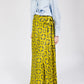 Leopard Stroll Wrap Skirt in Chartreuse