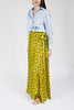 Leopard Stroll Wrap Skirt in Chartreuse