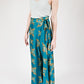 Leopard Gold Wrap Skirt in Teal