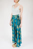 Leopard Gold Wrap Skirt in Teal