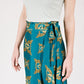 Leopard Gold Wrap Skirt in Teal