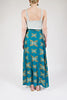 Leopard Gold Wrap Skirt in Teal