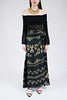 Golden Lions Wrap Skirt in Black