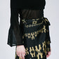 Golden Lions Wrap Skirt in Black