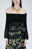 Golden Lions Wrap Skirt in Black