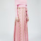 Golden Lions Wrap Skirt in Dusty Pink