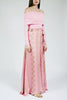 Golden Lions Wrap Skirt in Dusty Pink