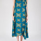 Leopard Gold Wrap Skirt in Teal