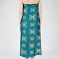 Leopard Gold Wrap Skirt in Teal