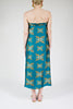 Leopard Gold Wrap Skirt in Teal