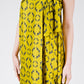 Leopard Stroll Wrap Skirt in Chartreuse