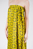 Leopard Stroll Wrap Skirt in Chartreuse