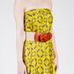 Leopard Stroll Wrap Skirt in Chartreuse