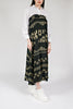 Golden Lions Wrap Skirt in Black