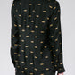 Gold Leopard Stroll Button-Down Blouse in Black