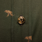 Gold Leopard Stroll Button-Down Blouse in Camo Green